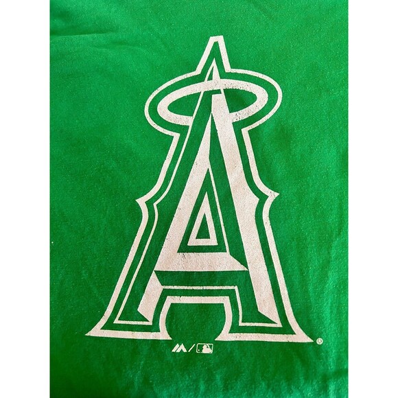 Mike Trout #27 Los Angeles Angels Men’s Size XL Green T-Shirt 4 Leaf Clover - Picture 7 of 8